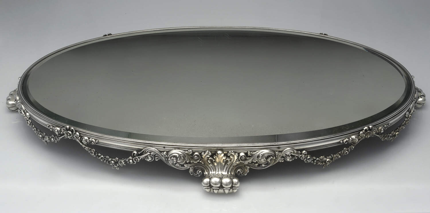 BTF20 (Sterling, Hollowware) Grand Footed Oval Plateau by Black Starr & Frost-1