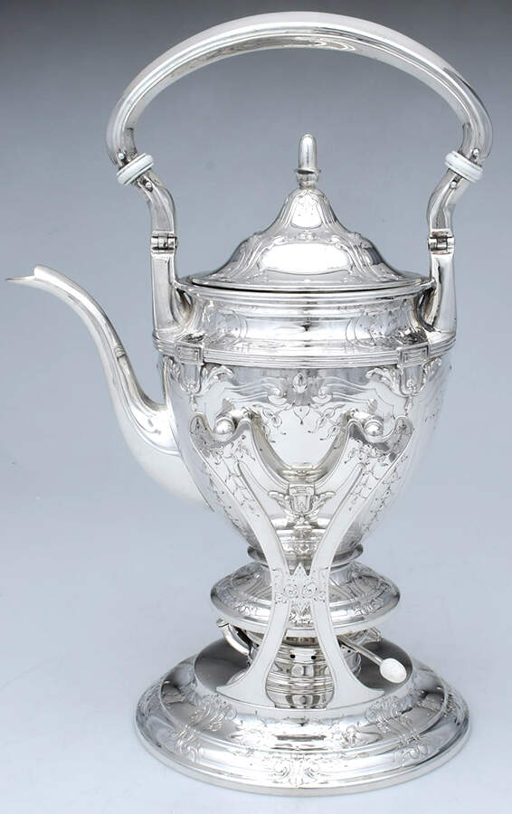 1700 (Sterling, Hollowware) Kettle, Stand & Burner by Barbour Silver (USA)-1