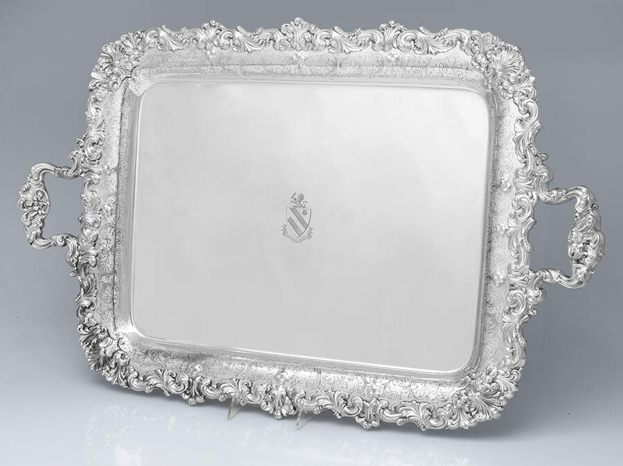 3907 (Sterling, Hollowware) 24" Waiter Tray by Black Starr & Frost-1