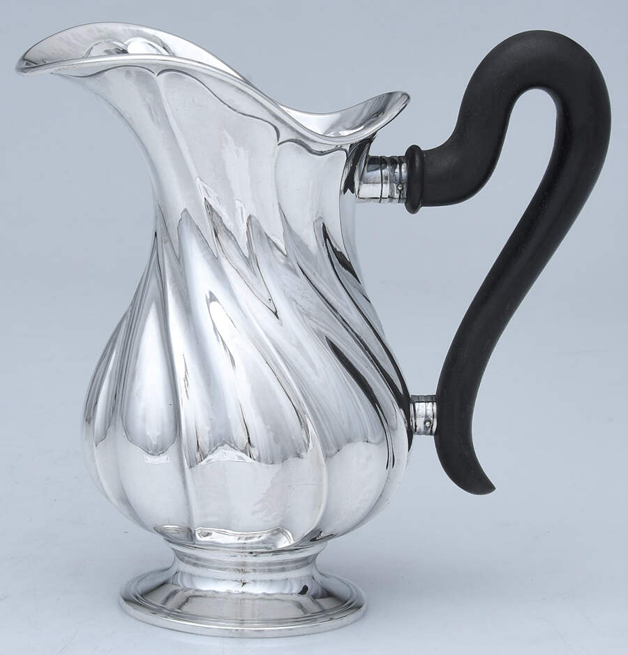 BCC9 (Sterling, Hollowware) Creamer with Wood Handle by Buccellati-1