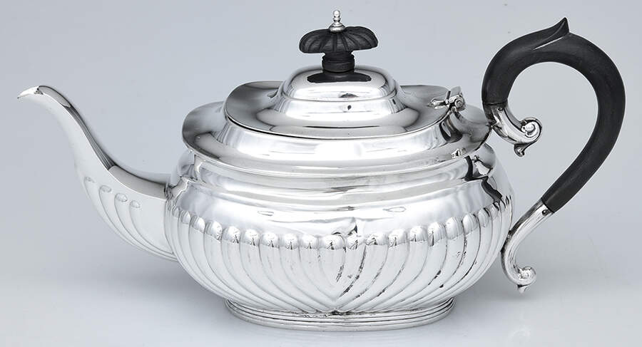 62 (Sterling, Hollowware) Teapot with Wood Handle by Birks Silver-1