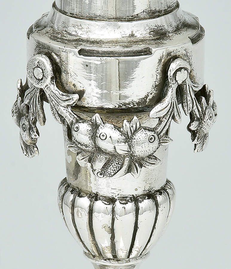 B9LB9L1 (Sterling, Hollowware) 4 Pc Candelabra Set (SCABL3 & 3 CNS7) by Johann Gottlieb Biller-2