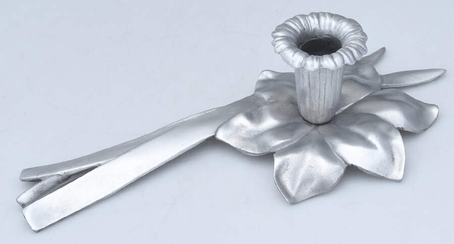 Daffodil (Metal Alloy, Hollowware) Candleholder by Bruce Fox-1
