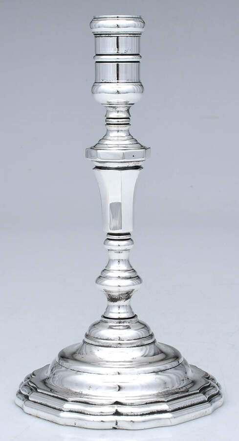 Silverplate Hollowware 8" Candlestick by Baldwin Brass-1