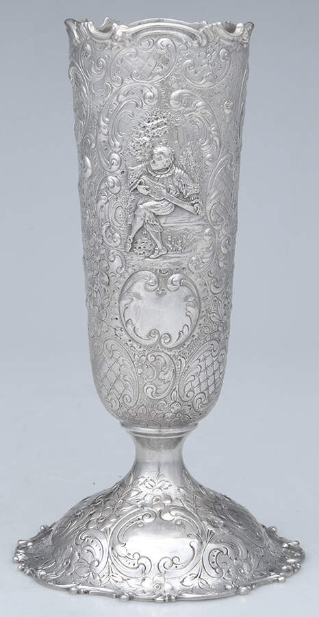 R160 (Sterling, Hollowware) Sterling Vase No Liner by Bailey, Banks & Biddle-1