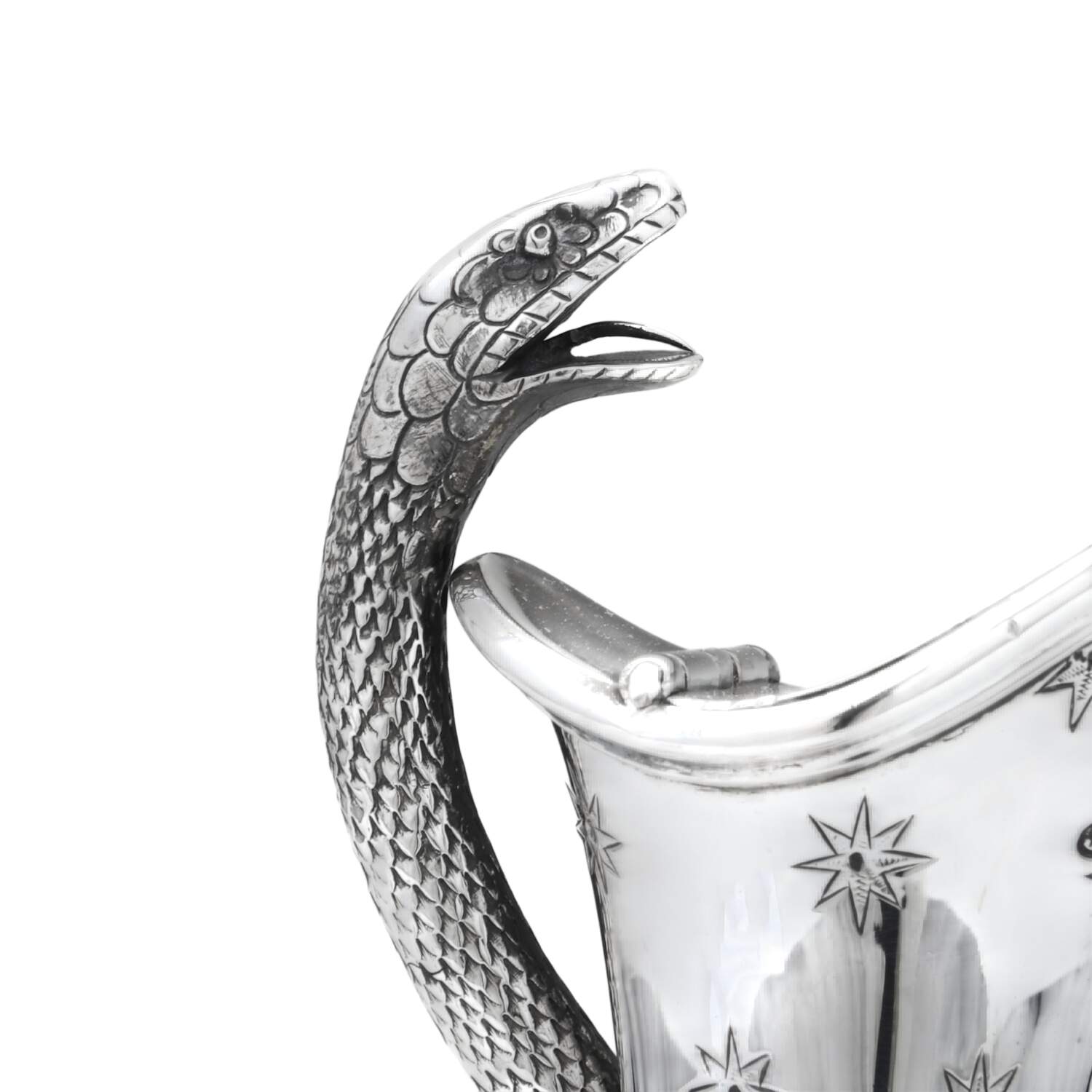 562 (Sterling Hollwware) Solid Claret Jug with Hinged Lid by Edward, John & Wm Barnard-6