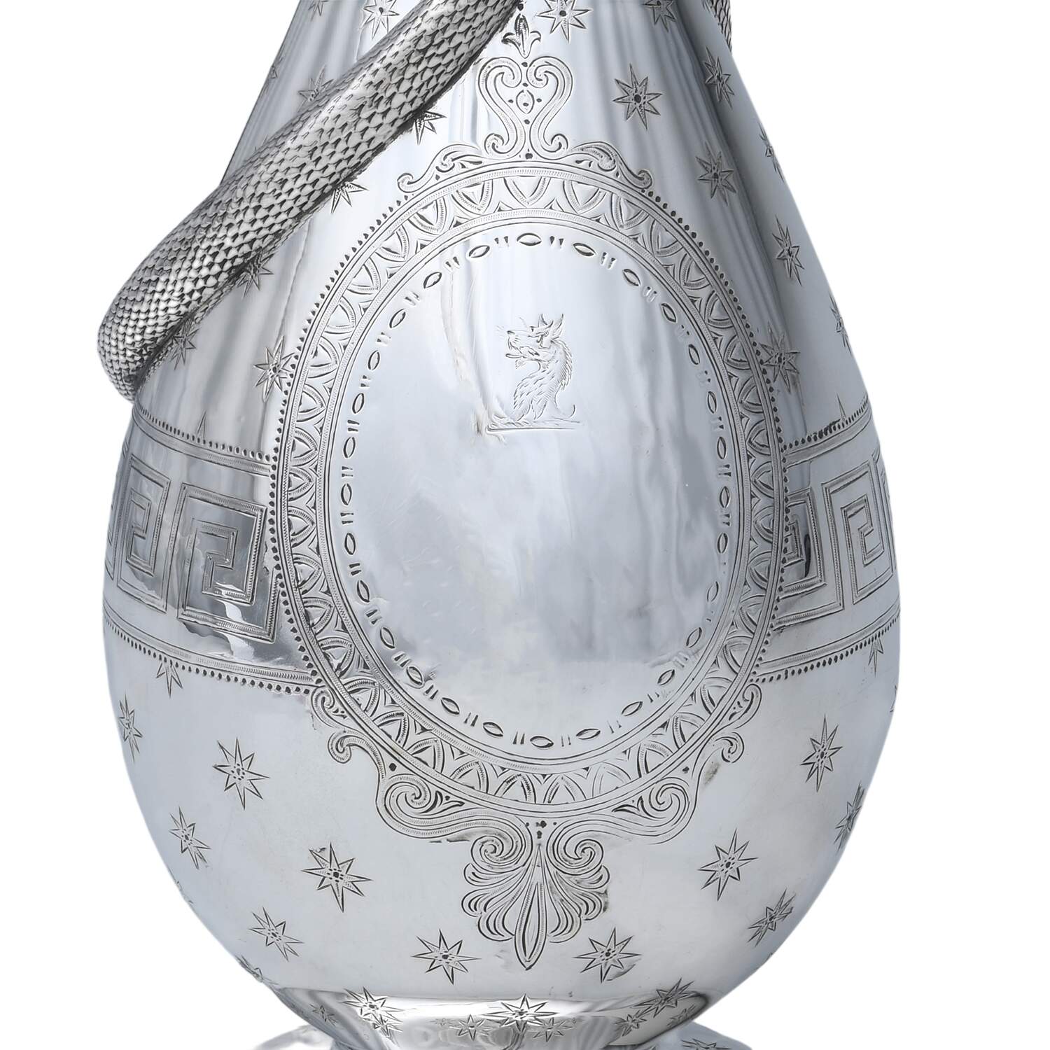 562 (Sterling Hollwware) Solid Claret Jug with Hinged Lid by Edward, John & Wm Barnard-5