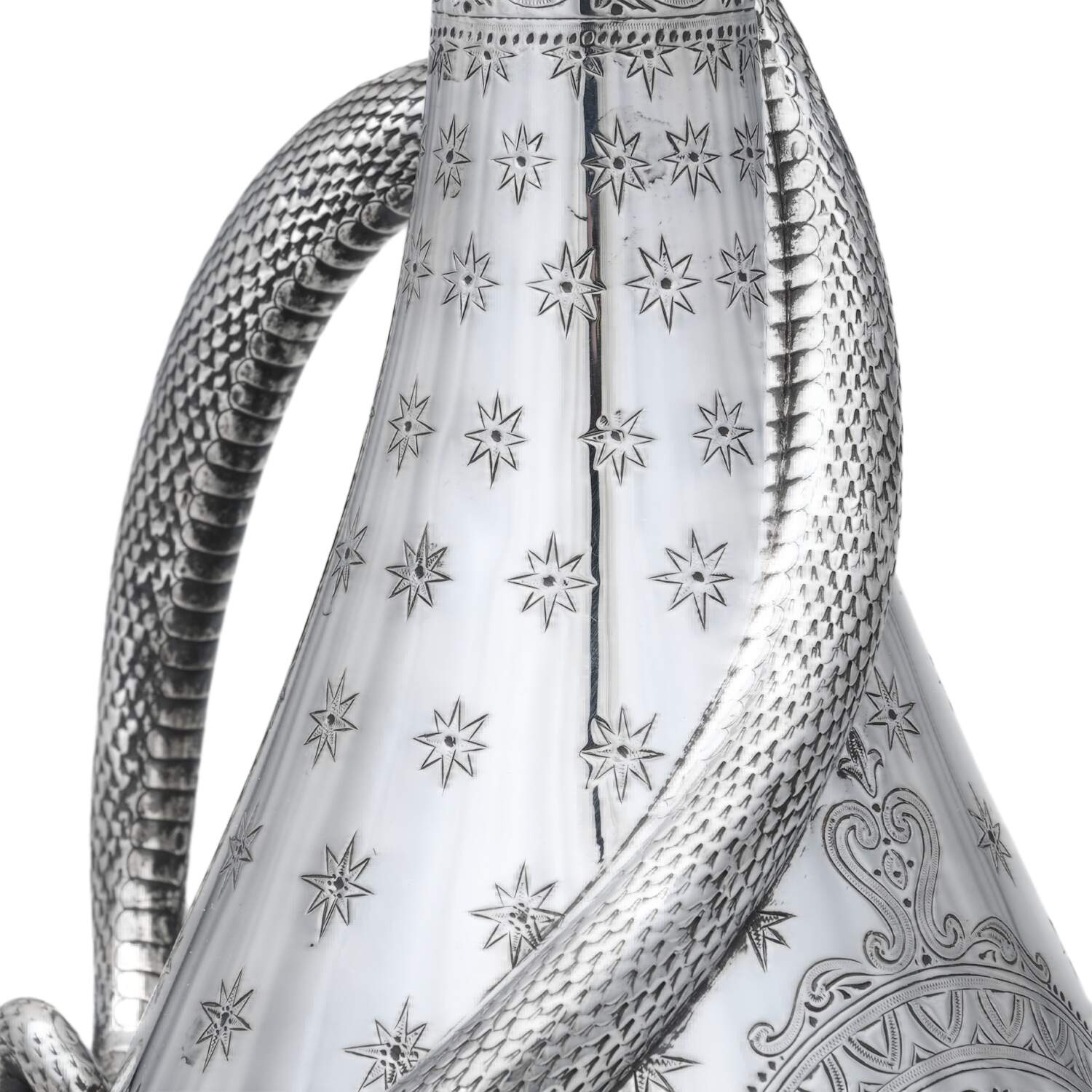 562 (Sterling Hollwware) Solid Claret Jug with Hinged Lid by Edward, John & Wm Barnard-3