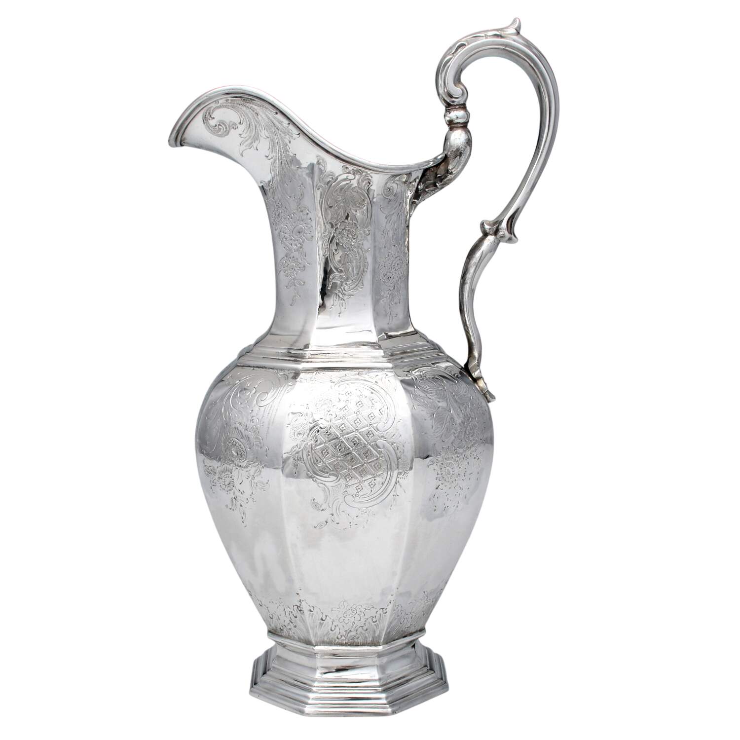 BTK2 (Coin Silver, Hollowware) Footed Ewer/Pitcher by Ball,Tompkins & Black-1