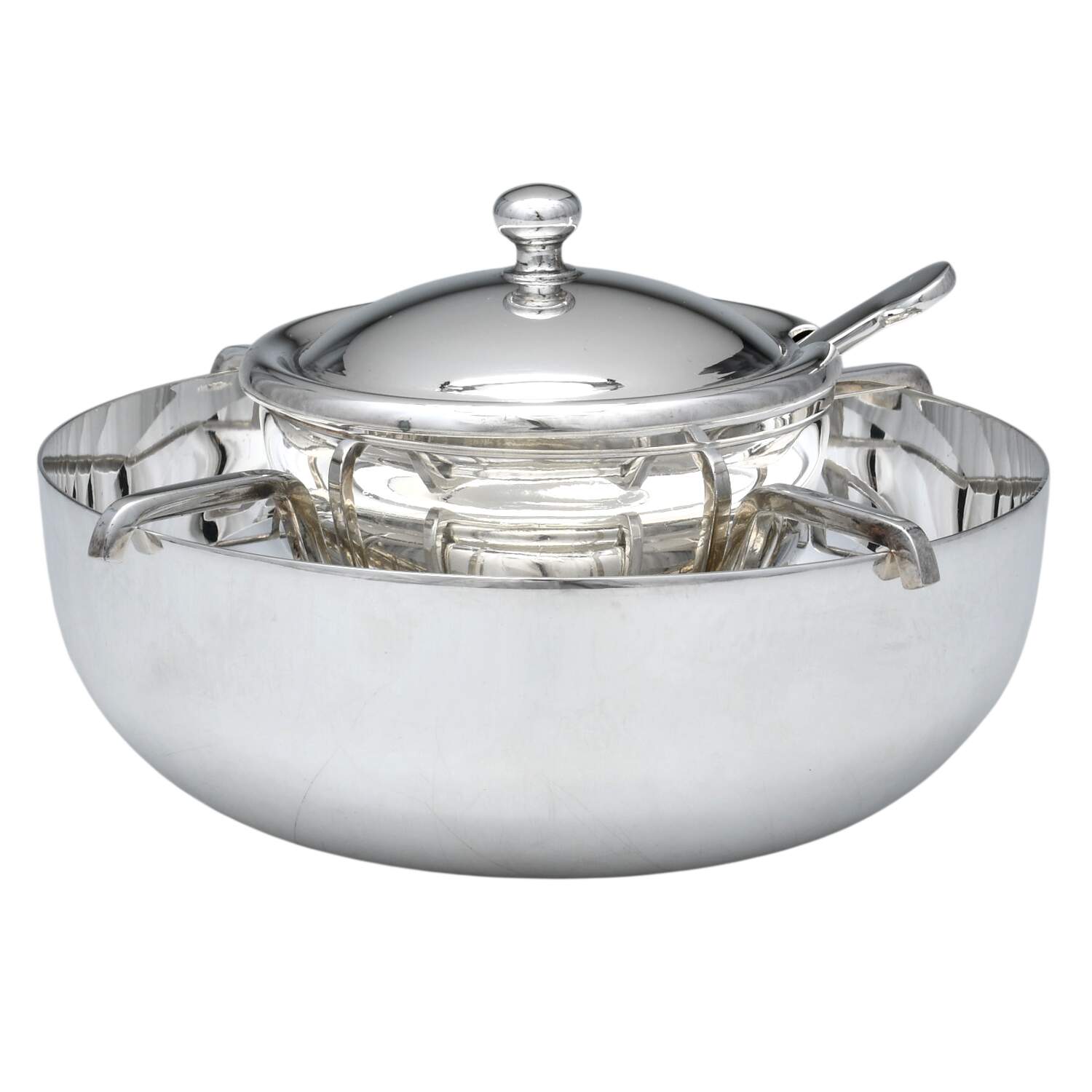 Silverplate Hollowware 5 Piece Caviar Serving Set by Christofle France-1