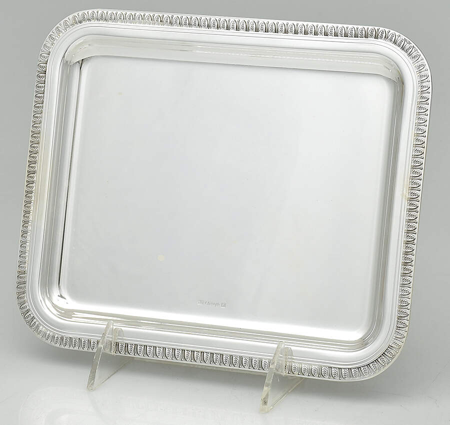 Malmaison-Beauharnais (Silverplate, Hollowware) 8" Rectangular Tray by Christofle France-1