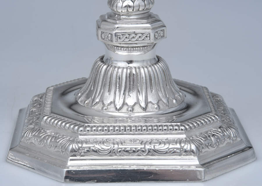 Louis Duperier (Silverplate, Hollowware) Pair of 4  Light Candelabra by Christofle France-3