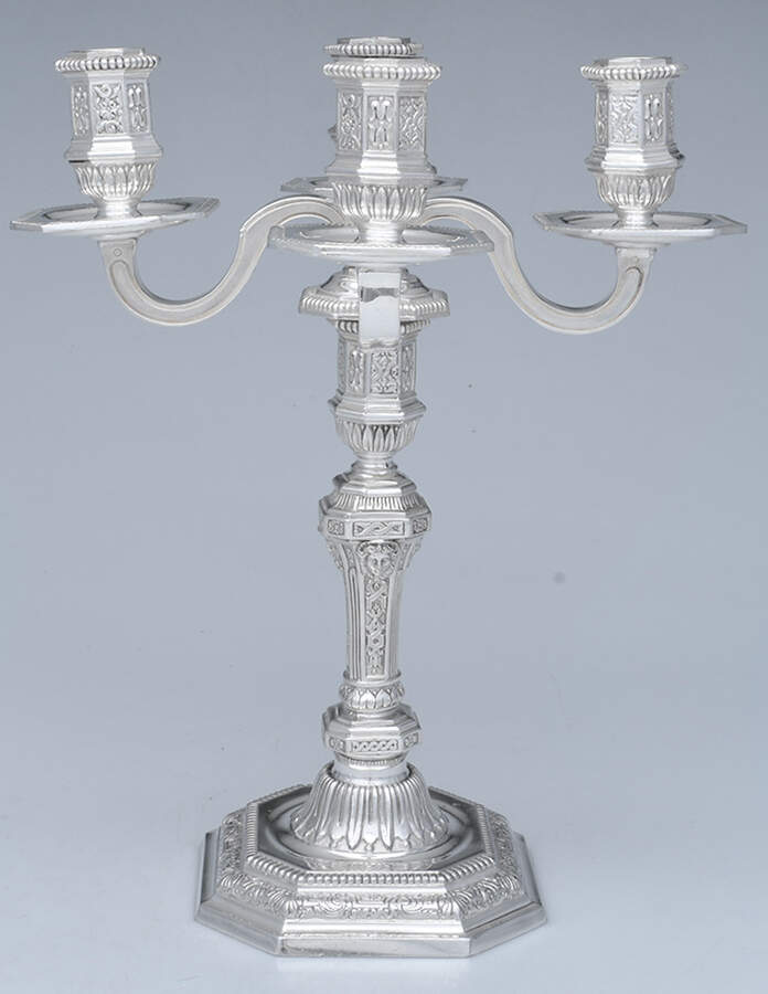 Louis Duperier (Silverplate, Hollowware) 4 Light Candelabra by Christofle France-1