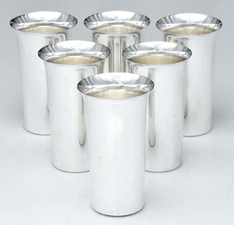 69 (Silverplate, Hollowware) 8 Oz Tumbler - Set of 6 by Crescent Silverware-1
