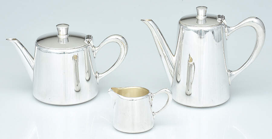 CTF118 (Silverplate, Hollowware) 3 Piece Tea Set (PCP, PTP, PCR) by Christofle France-1