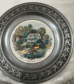 Currier & Ives (Pewter, Hollowware) Wall Plate by Carson Castings-1