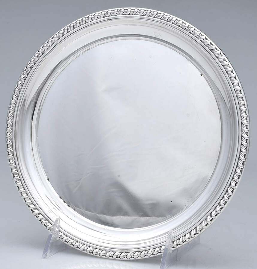 CRT13 (Sterling, Hollowware) 8" Round Tray by Cartier-1