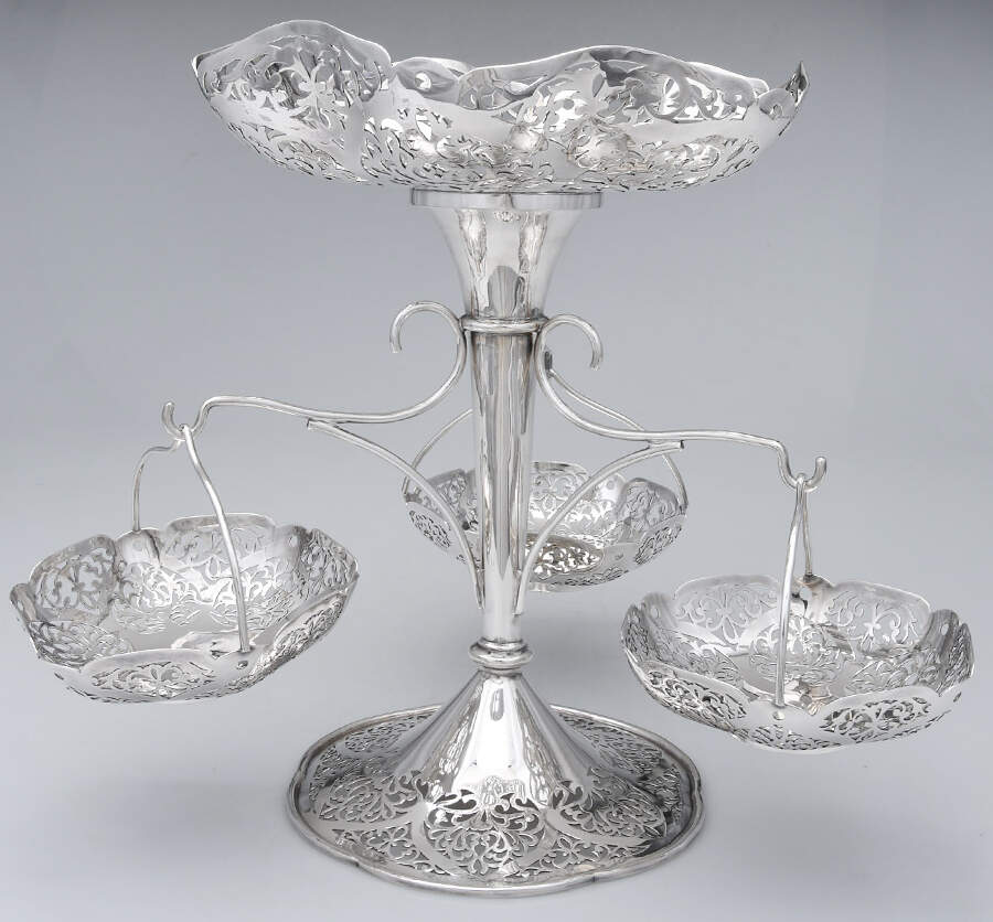 CJV12 (Sterling, Hollowware) Sterling Epergne by CJ Vander-1