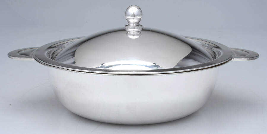 CTF131 (Silverplate, Hollowware) Silverplate Round Covered Casserole by Christofle France-1