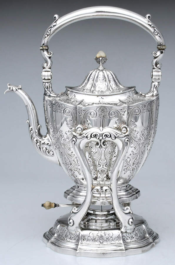 11822 (Sterling, Hollowware) Kettle, Stand & Burner by Durgin-1