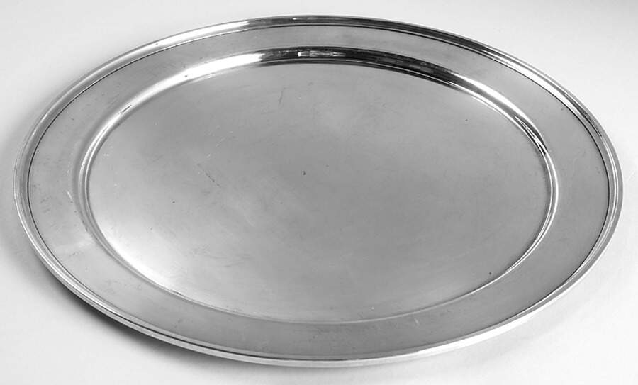 2 (Sterling, Hollowware) 14" Round Tray by Dunkirk Silversmiths-1