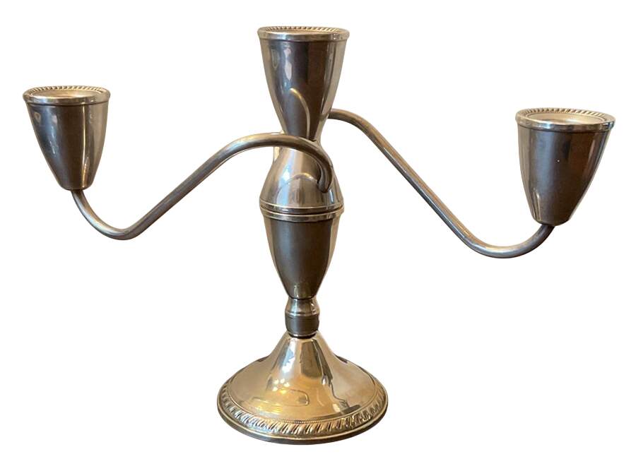 Sterling Candlesticks Weighted 3 Light Candelabra by Duchin Creations-1