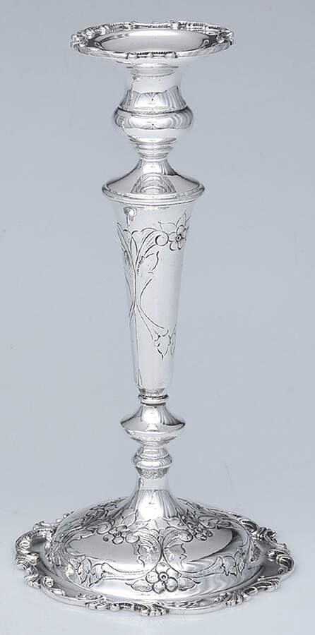 632 (Sterling, Hollowware) Candlestick with Bobeche by Durham Sterling-1