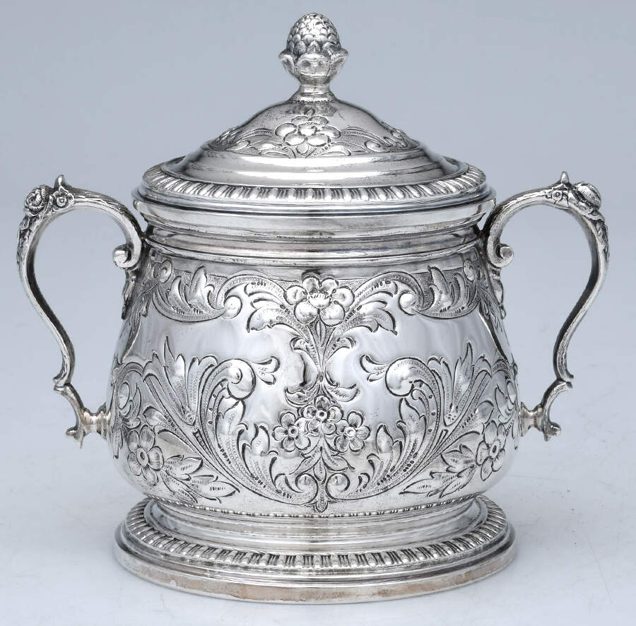 224 (Sterling, Hollowware) Sugar Bowl & Lid by Durham Sterling-1