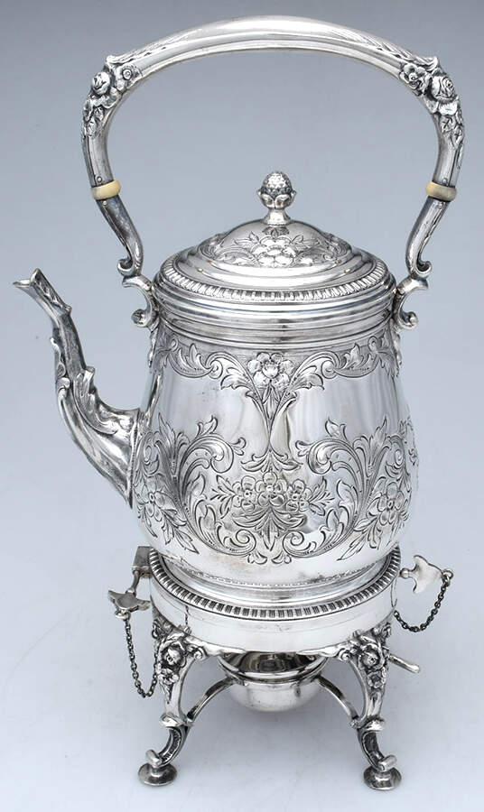 224 (Sterling, Hollowware) Kettle, Stand & Burner by Durham Sterling-1