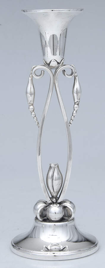 Blossom (Sterling, Hollowware) 10" Candlestick by Durham Sterling-1