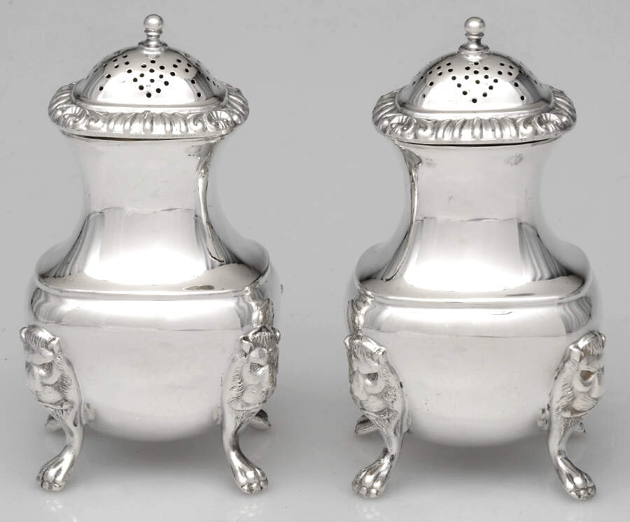 Silverplate Hollowware Salt and Pepper Set by Ellis-Barker-1