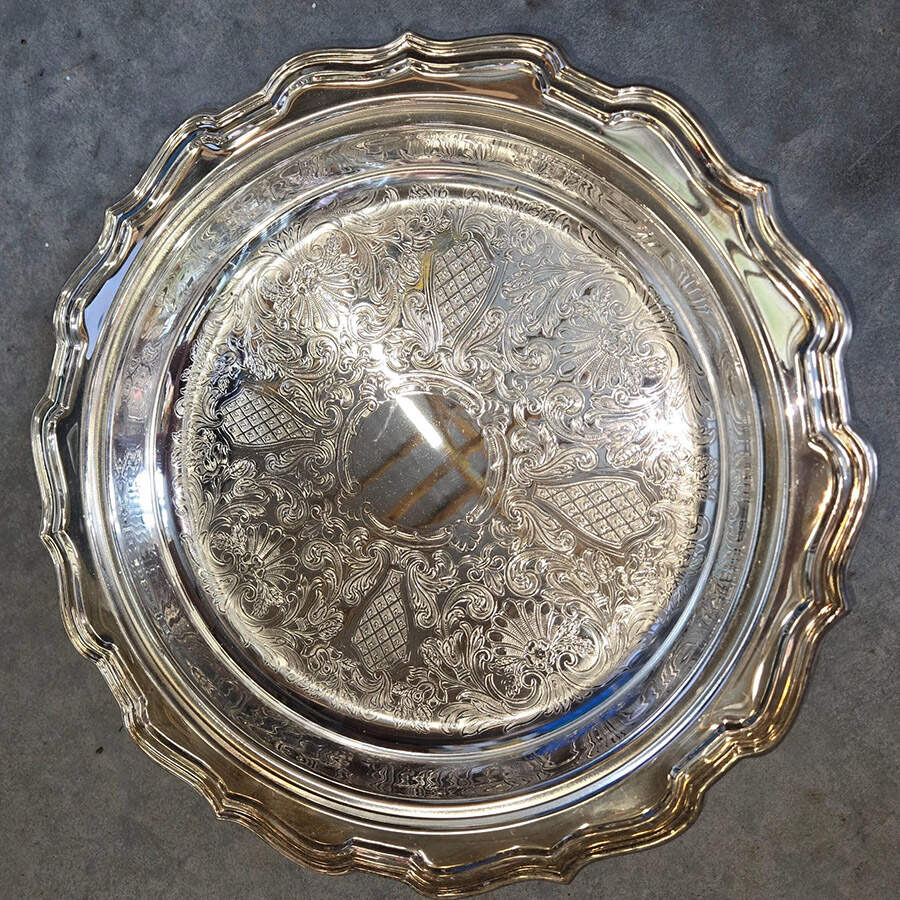 1779 (Silverplate, Hollowware) 12" Round Tray by Eales 1779 (Leonard Silver)-1