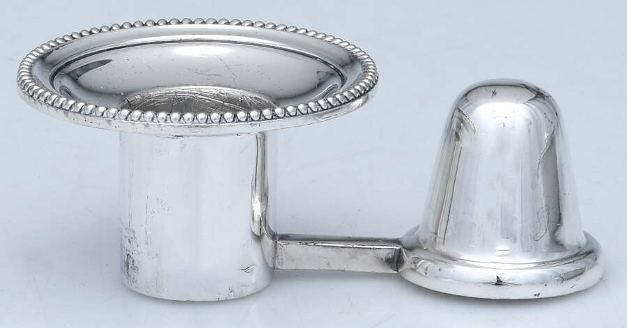 Silverplate Hollowware Chamberstick with Snuffer by Elkington-4