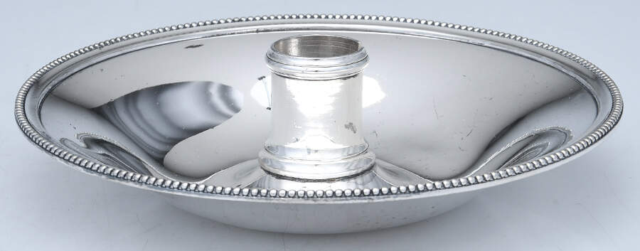 Silverplate Hollowware Chamberstick with Snuffer by Elkington-3