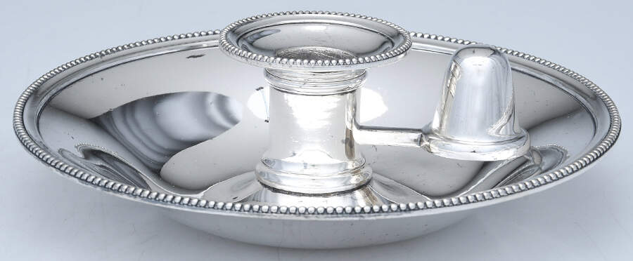 Silverplate Hollowware Chamberstick with Snuffer by Elkington-1