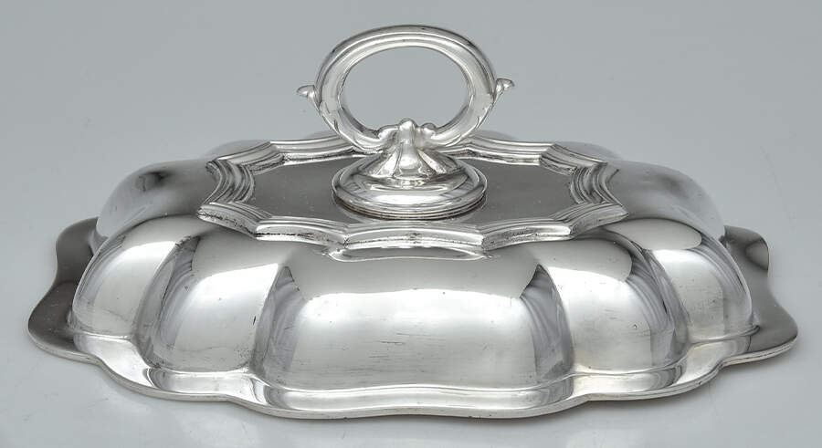 44 (Silverplate, Hollowware) Double Vegetable Bowl-Lid by EG  Webster-1