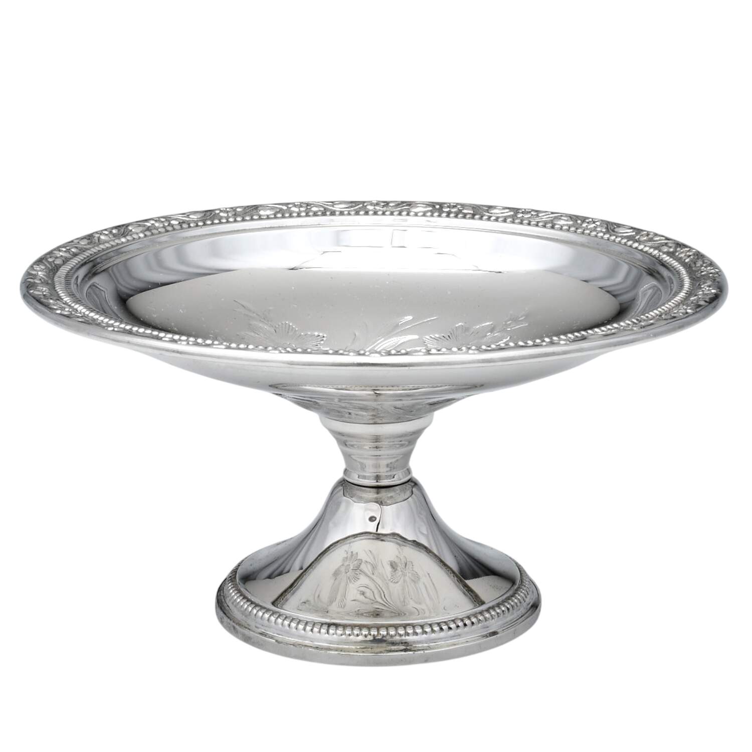 196 (Sterling, Hollowware) Weighted Round Compote (Height X Width) by Frank Whiting-1