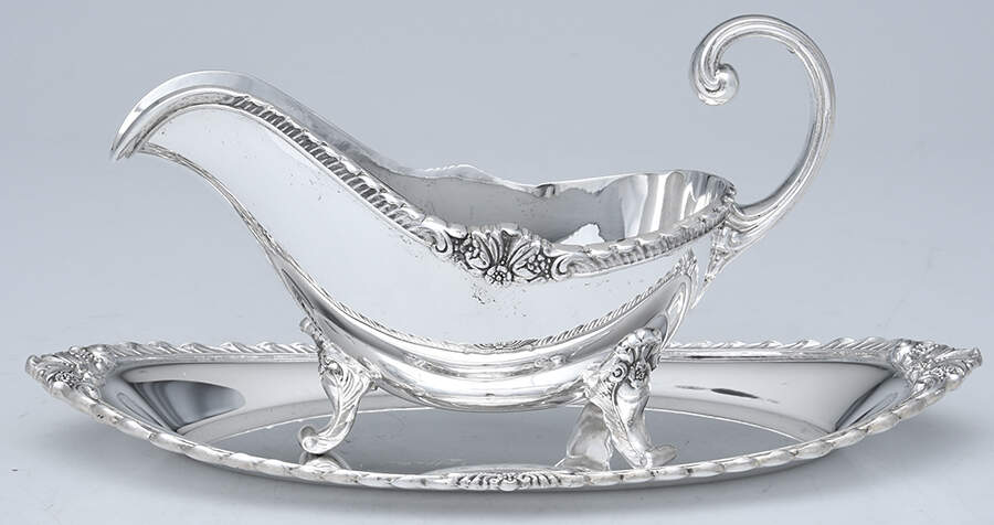 Crown Princess (Silverplate) Plated Gravy Boat & Underplate by Fine Arts-1