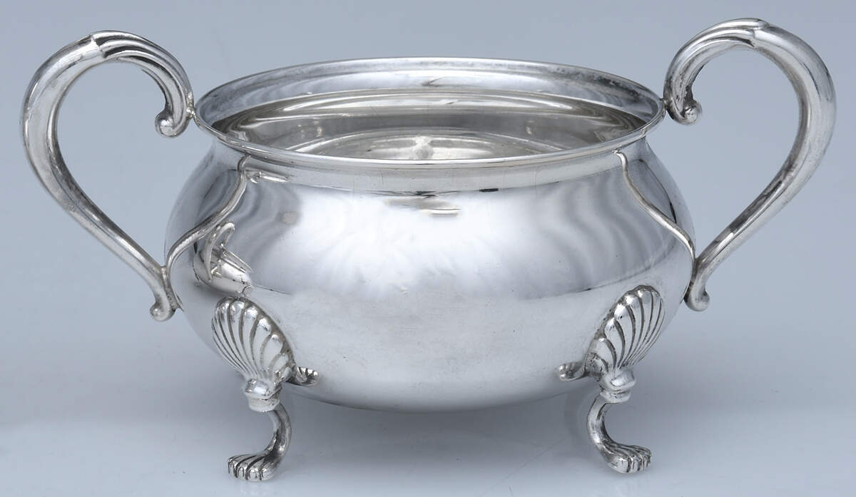710 (Sterling, Hollowware) Mini Open Sugar Bowl by Fisher Silversmiths-1