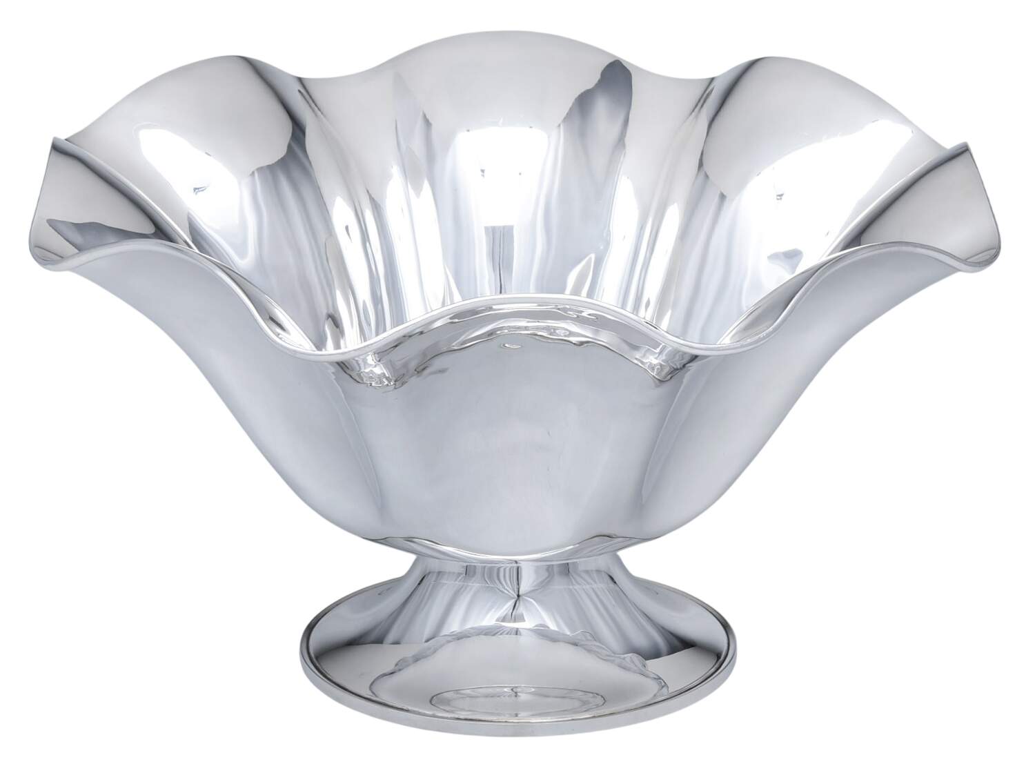 Fluted (Plated, Hollowware, Heritage) 13" Round Footed Centerpiece by Gorham Silver-1