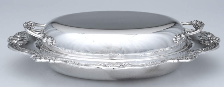 Chantilly (Silverplate, Hollowware, Older) Double Vegetable Bowl by Gorham Silver-1