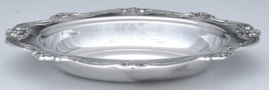 Chantilly (Silverplate, Hollowware, Older) Double Vegetable Bowl-No Lid by Gorham Silver-1
