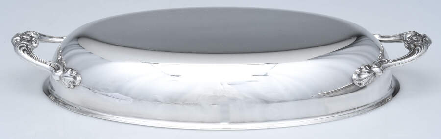 Chantilly (Silverplate, Hollowware, Older) Double Vegetable Bowl-Lid by Gorham Silver-1