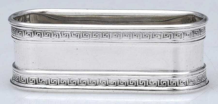 Etruscan (Sterling, Hollowware) Oblong Napkin Ring by Gorham Silver-1