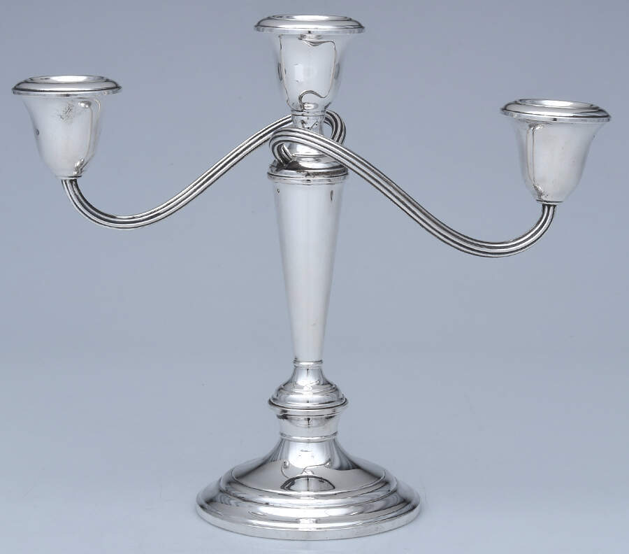 Puritan (Sterling, Hollowware) Weighted 3 Light Candelabra by Gorham Silver-1