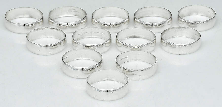 Puritan (Sterling, Hollowware) Napkin Ring - Set of 12 by Gorham Silver-1