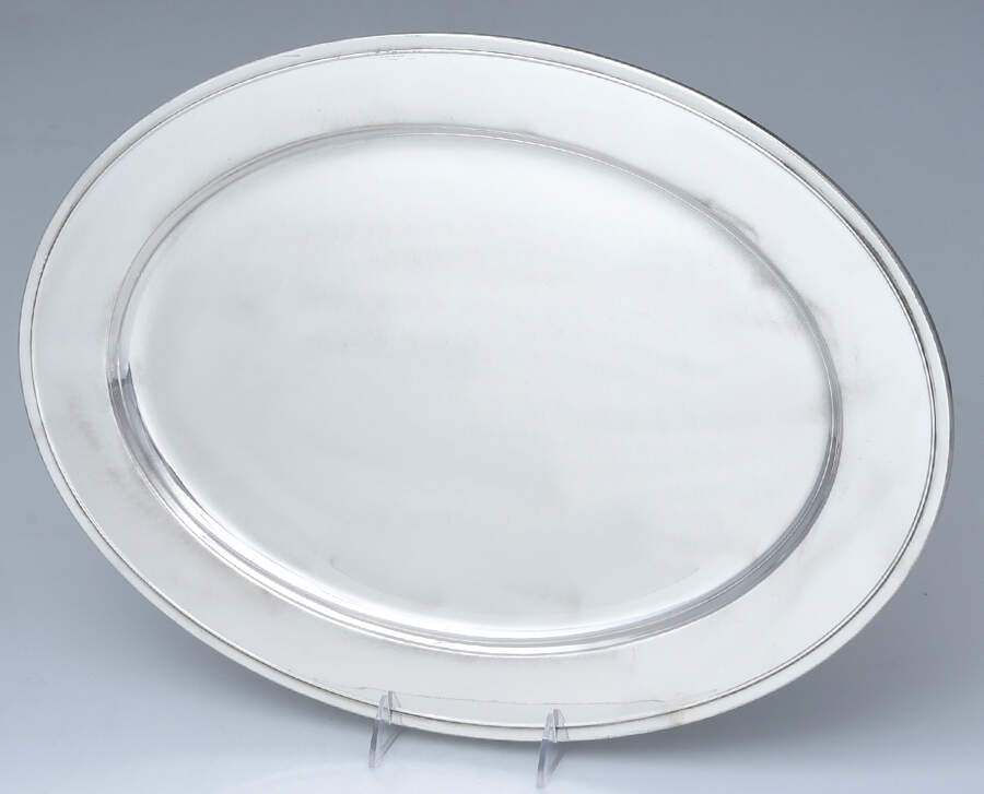 Puritan (Sterling, Hollowware) 20" Oval Serving Platter by Gorham Silver-1