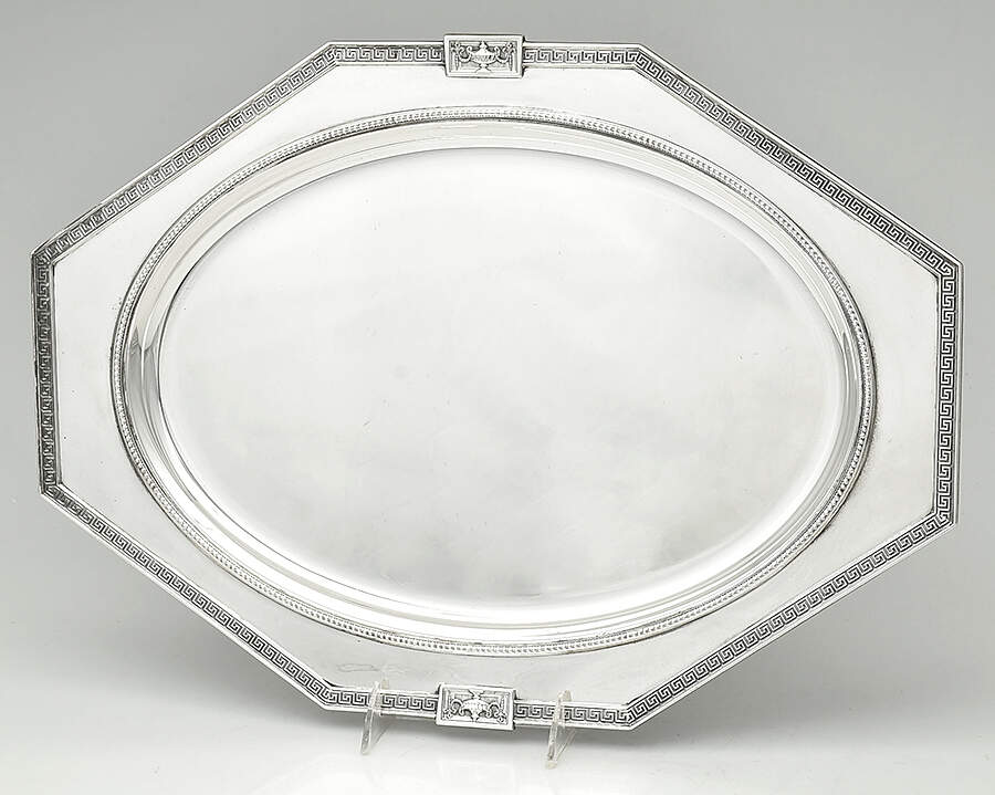 Lansdowne (Sterling, 1917, Hollowware) 18" Oval Serving Platter by Gorham Silver-1
