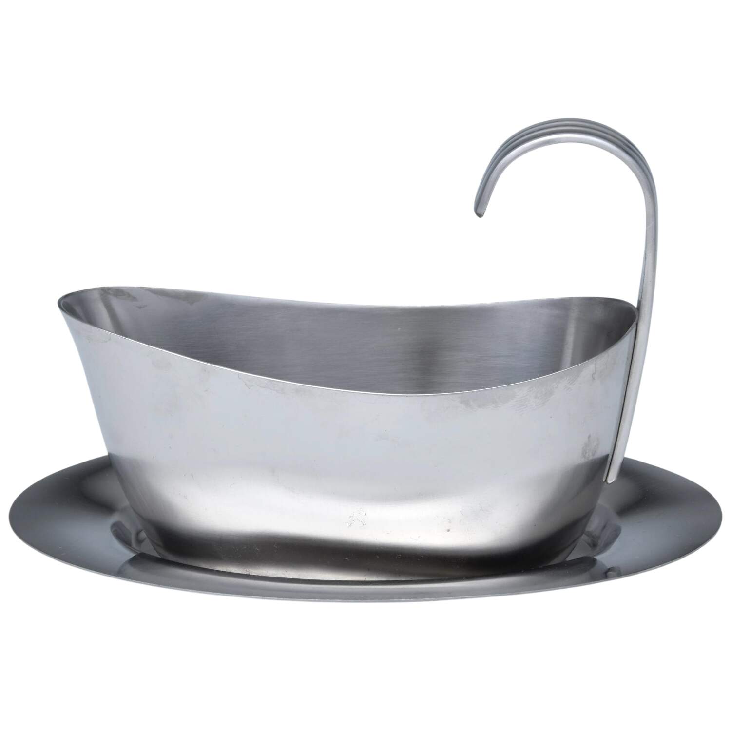 Thebe (Stainless, Hollowware) Gravy Boat & Underplate by Gense-1
