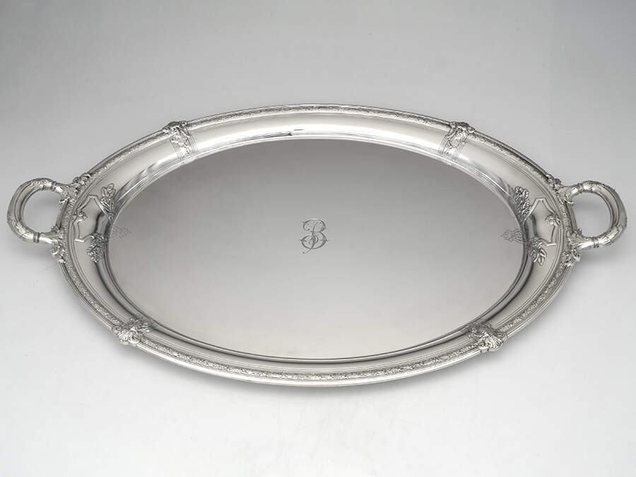 Florentine-Florenz (Sterling, 1901, Hollowware) 25" Waiter Tray by Gorham Silver-1